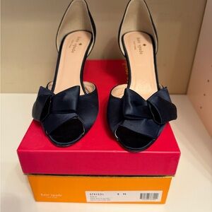 Kate Spade Midnight Blue Bow Heels